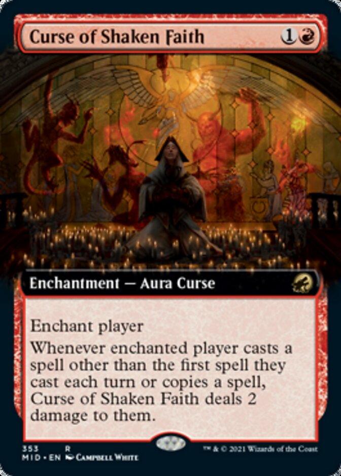 Curse of Shaken Faith (Extended Art) [Innistrad: Midnight Hunt] - Rocket TCG