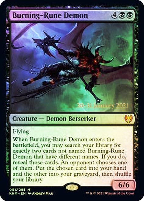 Burning-Rune Demon [Kaldheim Prerelease Promos] - Rocket TCG