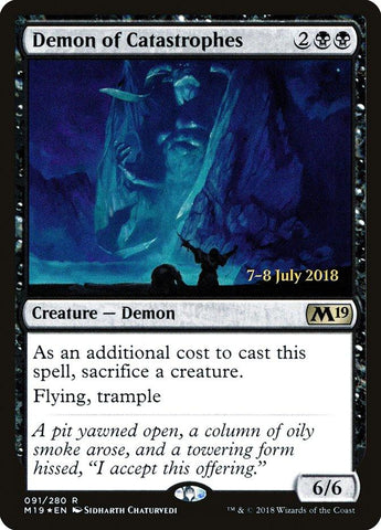 Demon of Catastrophes [Core Set 2019 Prerelease Promos] - Rocket TCG