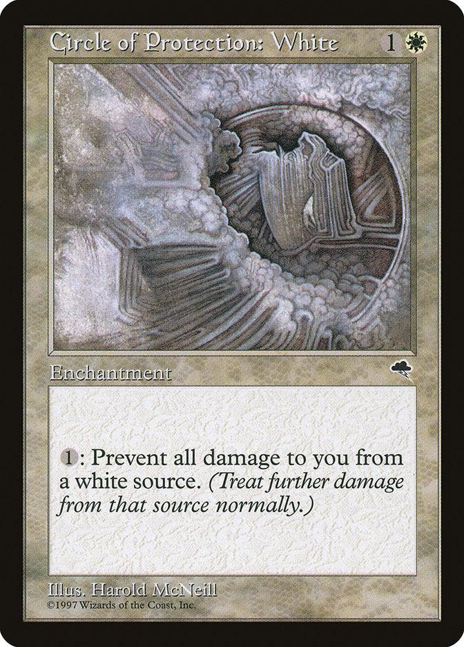 Circle of Protection: White [Tempest] - Rocket TCG