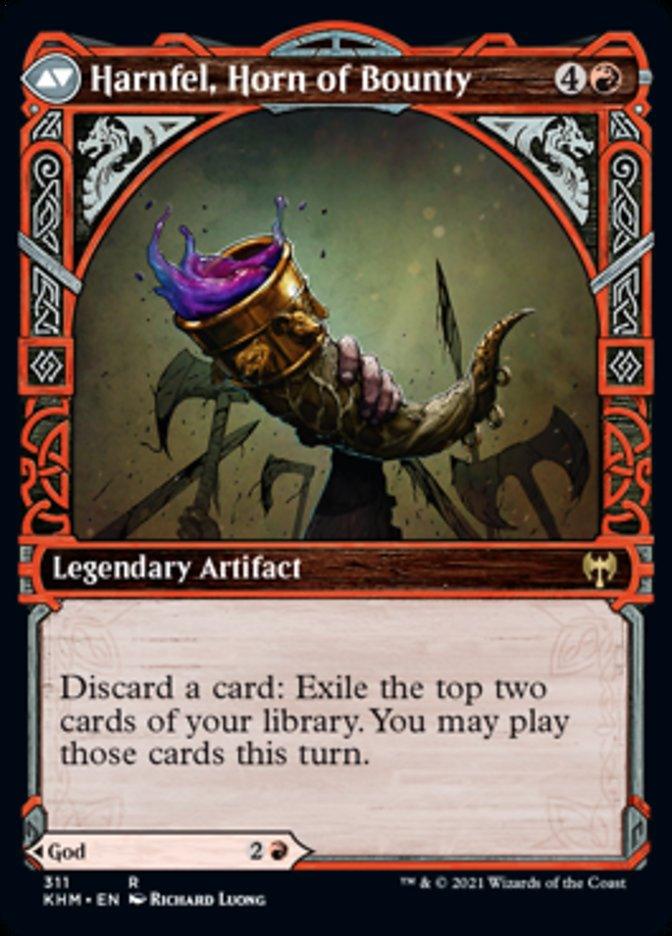 Birgi, God of Storytelling // Harnfel, Horn of Bounty (Showcase) [Kaldheim] - Rocket TCG