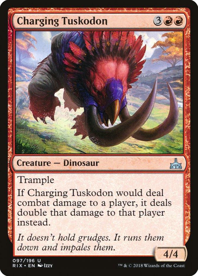Charging Tuskodon [Rivals of Ixalan] - Rocket TCG
