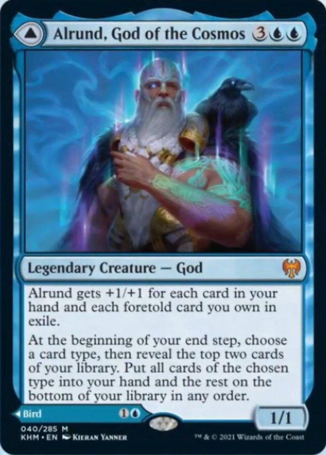 Alrund, God of the Cosmos // Hakka, Whispering Raven [Kaldheim] - Rocket TCG