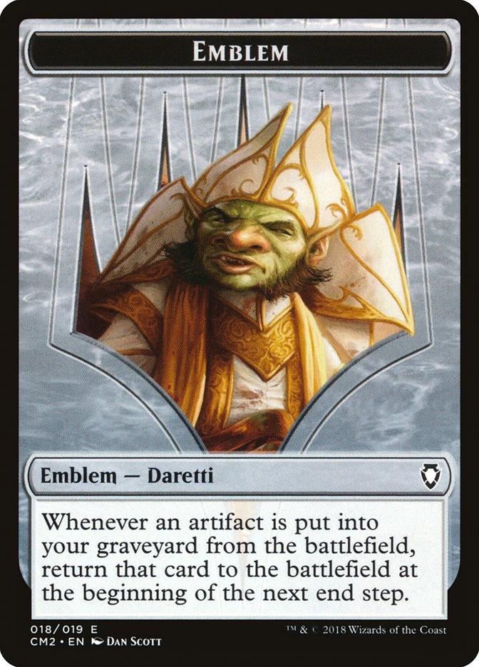 Daretti, Scrap Savant Emblem [Commander Anthology Volume II Tokens] - Rocket TCG