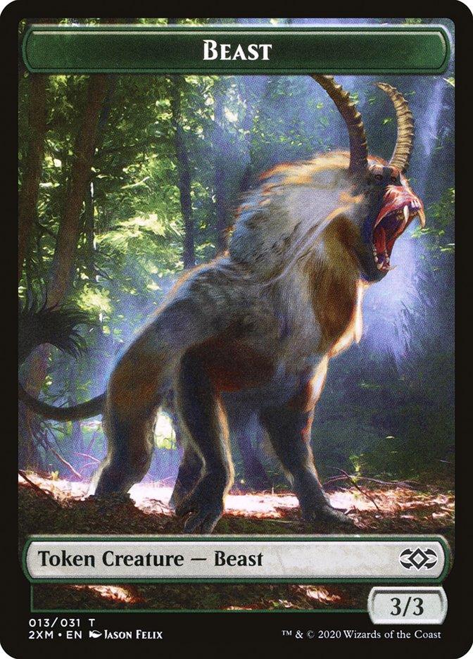 Ape // Beast Double-sided Token [Double Masters Tokens] - Rocket TCG