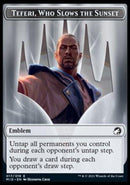 Clue // Teferi, Who Slows the Sunset Emblem Double-sided Token [Innistrad: Midnight Hunt Tokens] - Rocket TCG