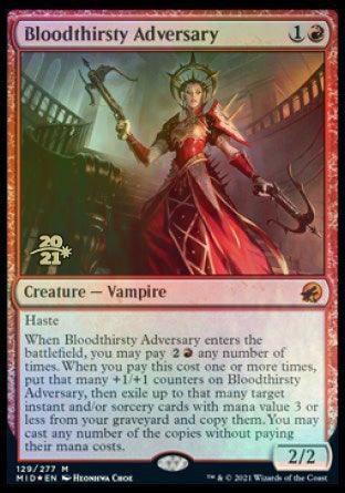 Bloodthirsty Adversary [Innistrad: Midnight Hunt Prerelease Promos] - Rocket TCG