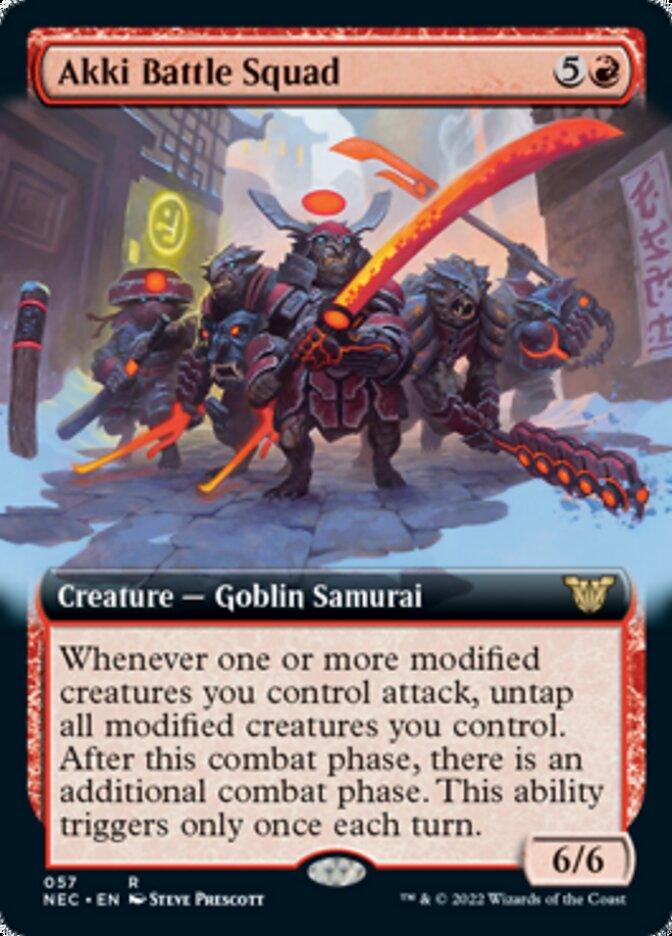 Akki Battle Squad (Extended Art) [Kamigawa: Neon Dynasty Commander] - Rocket TCG