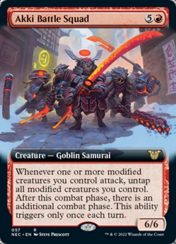 Akki Battle Squad (Extended Art) [Kamigawa: Neon Dynasty Commander] - Rocket TCG