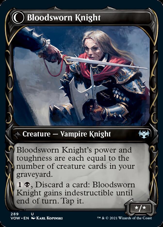 Bloodsworn Squire // Bloodsworn Knight (Showcase Fang Frame) [Innistrad: Crimson Vow] - Rocket TCG