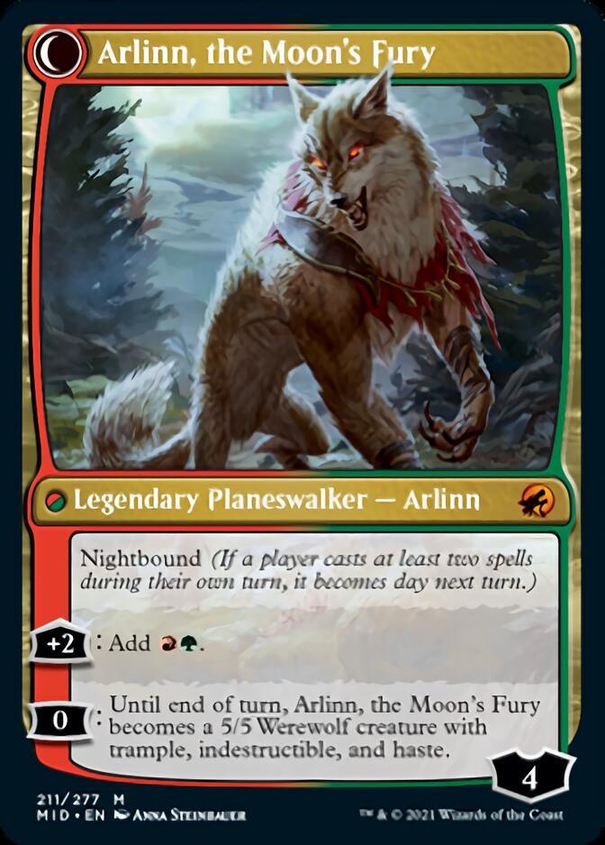 Arlinn, the Pack's Hope // Arlinn, the Moon's Fury [Innistrad: Midnight Hunt] - Rocket TCG