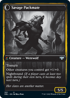 Child of the Pack // Savage Packmate [Innistrad: Double Feature] - Rocket TCG