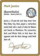 1996 Mark Justice Biography Card [World Championship Decks] - Rocket TCG