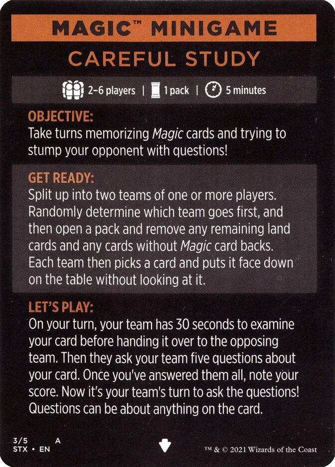 Careful Study (Magic Minigame) [Strixhaven: School of Mages Minigame] - Rocket TCG