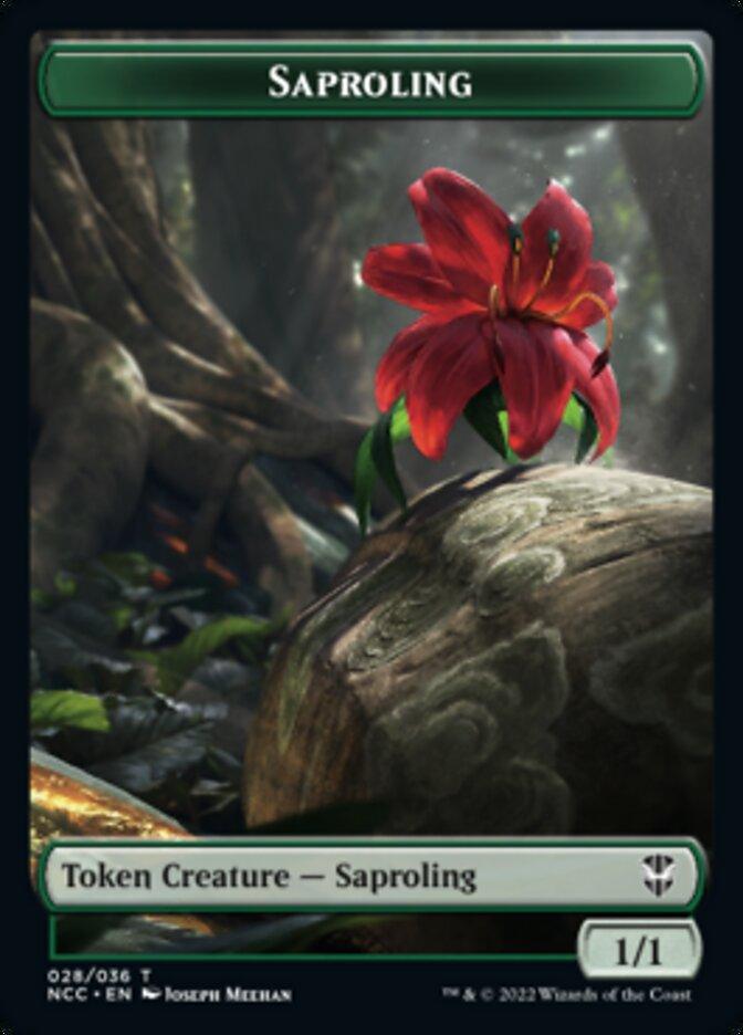 Beast // Saproling Double-sided Token [Streets of New Capenna Commander Tokens] - Rocket TCG