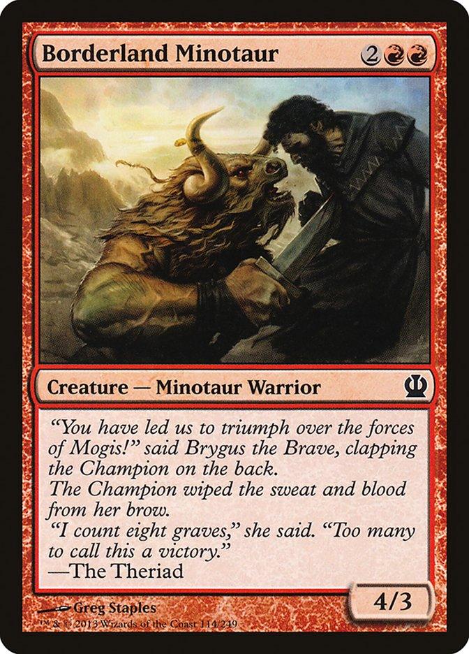 Borderland Minotaur [Theros] - Rocket TCG