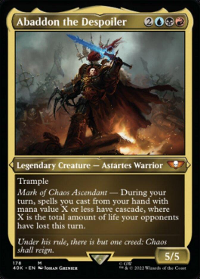 Abaddon the Despoiler (Display Commander) (Surge Foil) [Universes Beyond: Warhammer 40,000] - Rocket TCG