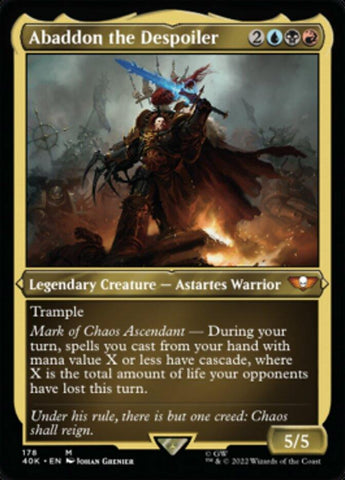 Abaddon the Despoiler (Display Commander) (Surge Foil) [Universes Beyond: Warhammer 40,000] - Rocket TCG