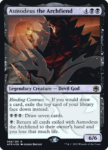 Asmodeus the Archfiend (Ampersand Promo) [Dungeons & Dragons: Adventures in the Forgotten Realms Promos] - Rocket TCG