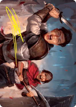 Daybreak Combatants Art Card (Gold-Stamped Signature) [Innistrad: Crimson Vow Art Series] - Rocket TCG