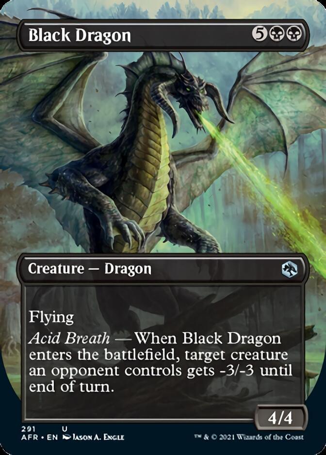 Black Dragon (Borderless Alternate Art) [Dungeons & Dragons: Adventures in the Forgotten Realms] - Rocket TCG