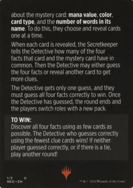 Booster Sleuth (Magic Minigame) [Kamigawa: Neon Dynasty Minigame] - Rocket TCG
