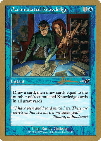 Accumulated Knowledge (Antoine Ruel) [World Championship Decks 2001] - Rocket TCG