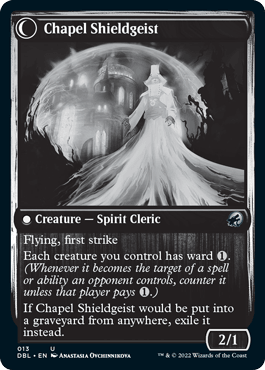 Chaplain of Alms // Chapel Shieldgeist [Innistrad: Double Feature] - Rocket TCG