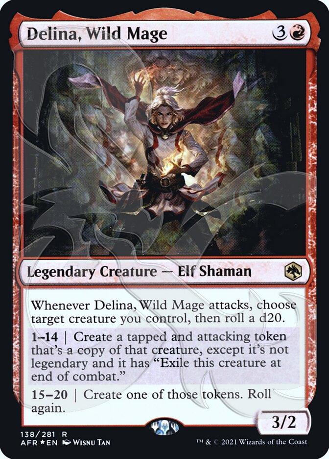 Delina, Wild Mage (Ampersand Promo) [Dungeons & Dragons: Adventures in the Forgotten Realms Promos] - Rocket TCG