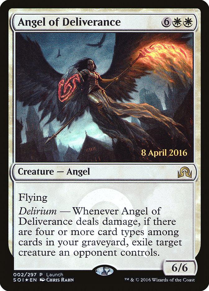 Angel of Deliverance (Prerelease) [Shadows over Innistrad Promos] - Rocket TCG