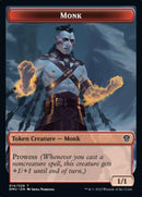 Bird (002) // Monk Double-sided Token [Dominaria United Tokens] - Rocket TCG