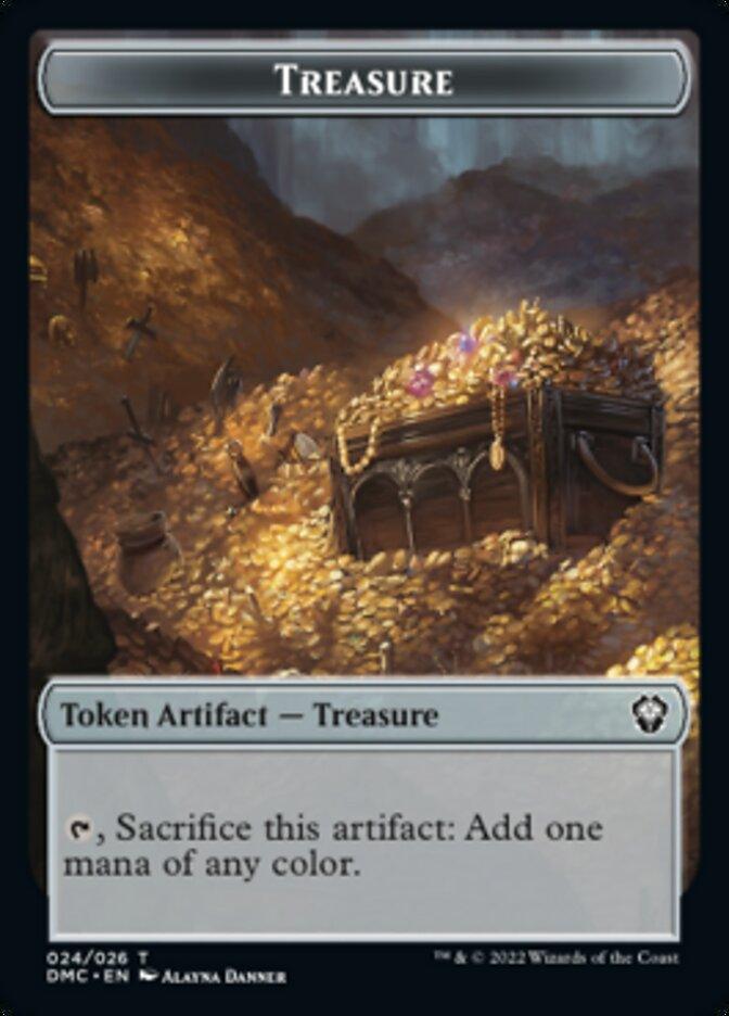 Bird (002) // Treasure Double-sided Token [Dominaria United Tokens] - Rocket TCG