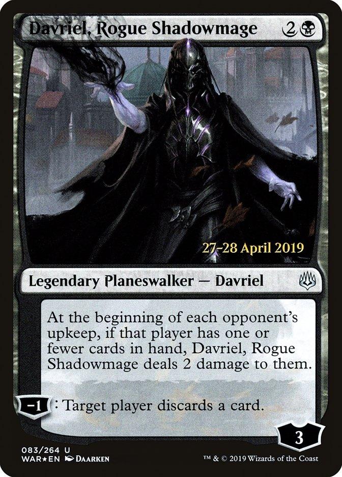 Davriel, Rogue Shadowmage [War of the Spark Prerelease Promos] - Rocket TCG