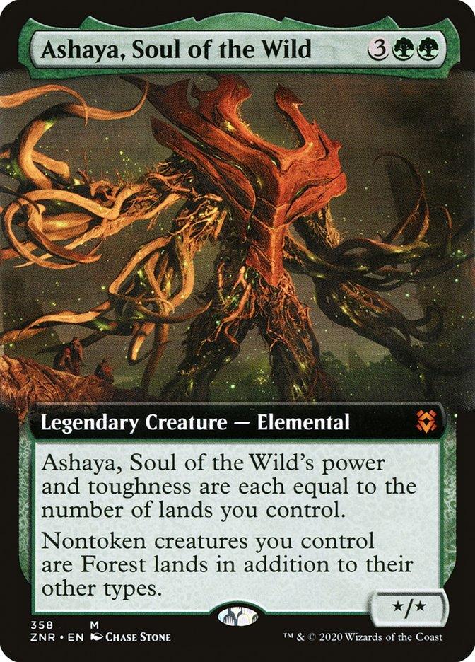 Ashaya, Soul of the Wild (Extended Art) [Zendikar Rising] - Rocket TCG
