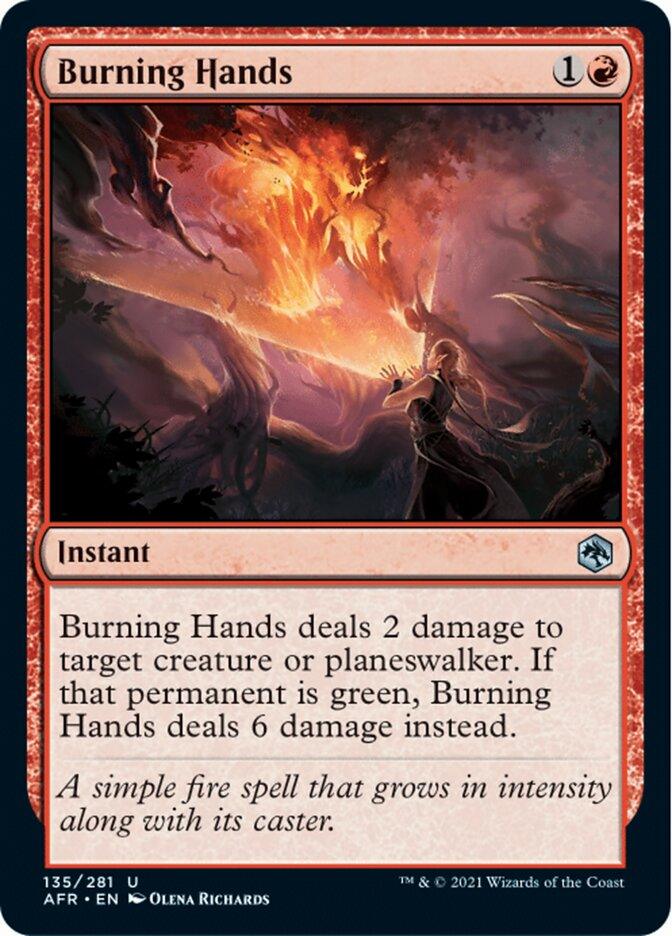 Burning Hands [Dungeons & Dragons: Adventures in the Forgotten Realms] - Rocket TCG