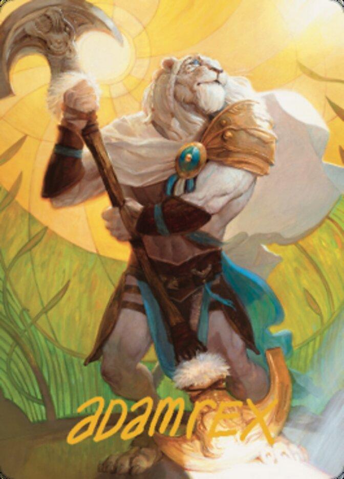 Ajani, Sleeper Agent Art Card (Gold-Stamped Signature) [Dominaria United Art Series] - Rocket TCG