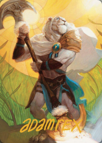 Ajani, Sleeper Agent Art Card (Gold-Stamped Signature) [Dominaria United Art Series] - Rocket TCG