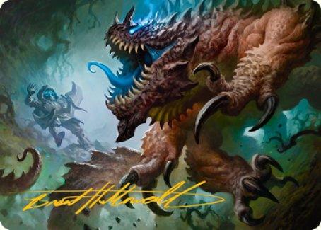 Basilisk Art Card (Gold-Stamped Signature) [Dungeons & Dragons: Adventures in the Forgotten Realms Art Series] - Rocket TCG