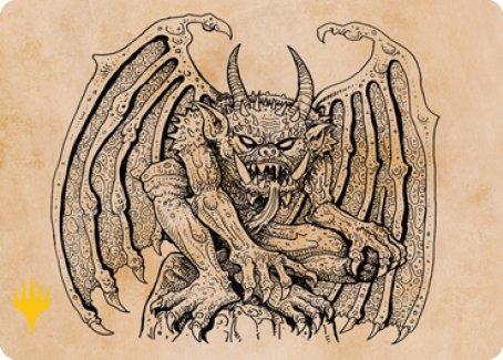 Cloister Gargoyle (Showcase) Art Card (Gold-Stamped Signature) [Dungeons & Dragons: Adventures in the Forgotten Realms Art Series] - Rocket TCG