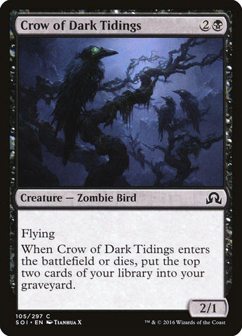 Crow of Dark Tidings [Shadows over Innistrad] - Rocket TCG