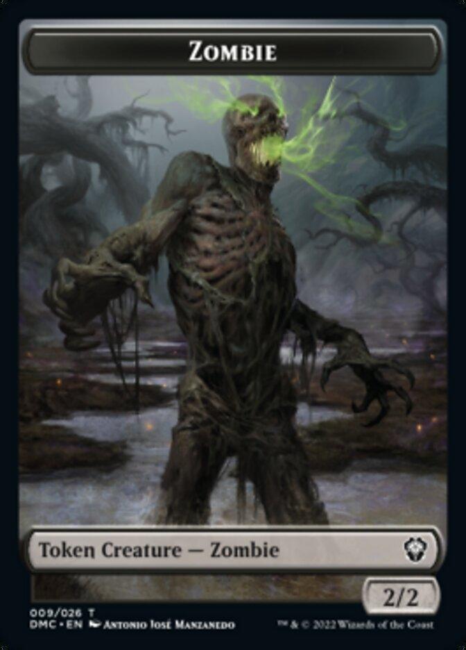 Bird (002) // Zombie Double-sided Token [Dominaria United Tokens] - Rocket TCG