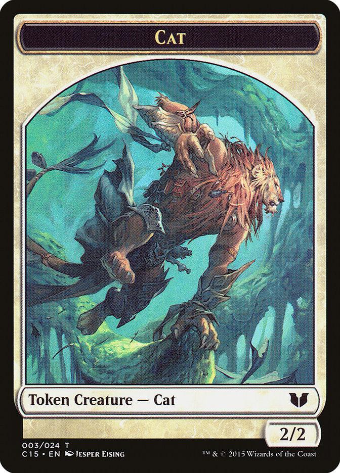 Cat // Zombie Double-Sided Token [Commander 2015 Tokens] - Rocket TCG