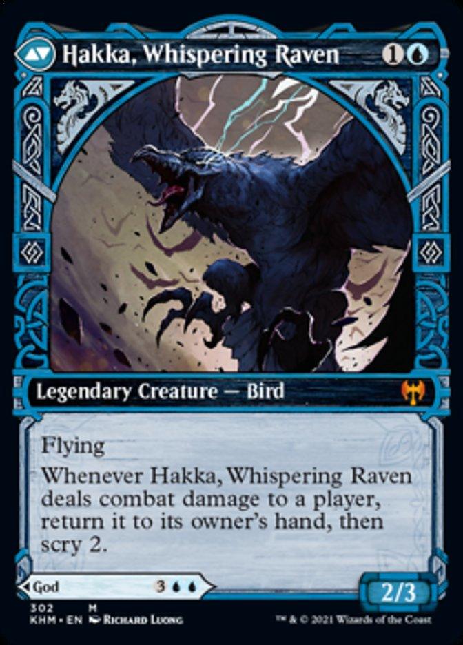 Alrund, God of the Cosmos // Hakka, Whispering Raven (Showcase) [Kaldheim] - Rocket TCG