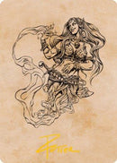 Djinni Windseer (Showcase) Art Card (Gold-Stamped Signature) [Dungeons & Dragons: Adventures in the Forgotten Realms Art Series] - Rocket TCG