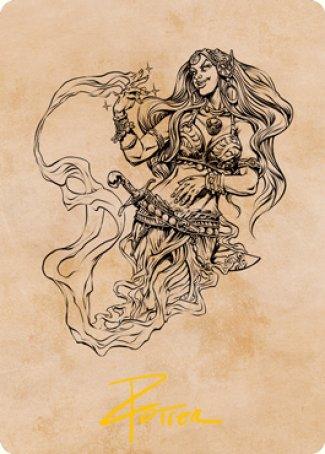 Djinni Windseer (Showcase) Art Card (Gold-Stamped Signature) [Dungeons & Dragons: Adventures in the Forgotten Realms Art Series] - Rocket TCG