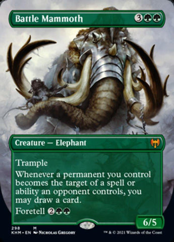 Battle Mammoth (Borderless Alternate Art) [Kaldheim] - Rocket TCG