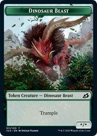 Dinosaur Beast // Human Soldier (004) Double-sided Token [Ikoria: Lair of Behemoths Tokens] - Rocket TCG