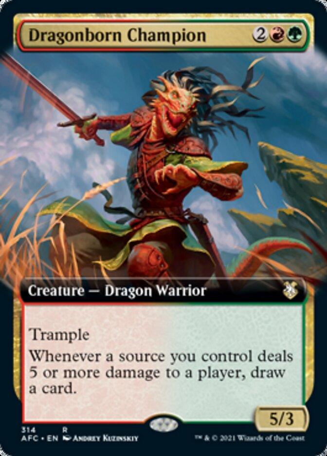 Dragonborn Champion (Extended Art) [Dungeons & Dragons: Adventures in the Forgotten Realms Commander] - Rocket TCG