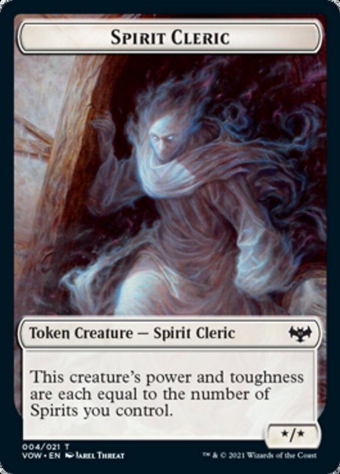 Blood // Spirit Cleric Double-sided Token [Innistrad: Crimson Vow Tokens] - Rocket TCG