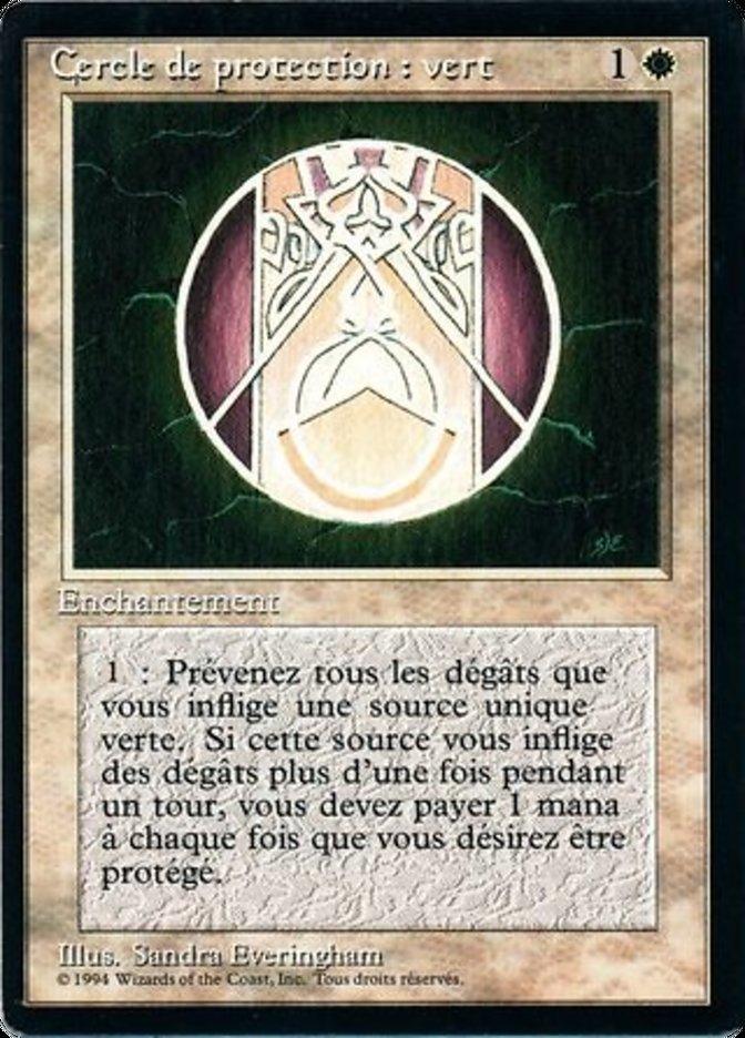 Circle of Protection: Green [Foreign Black Border] - Rocket TCG